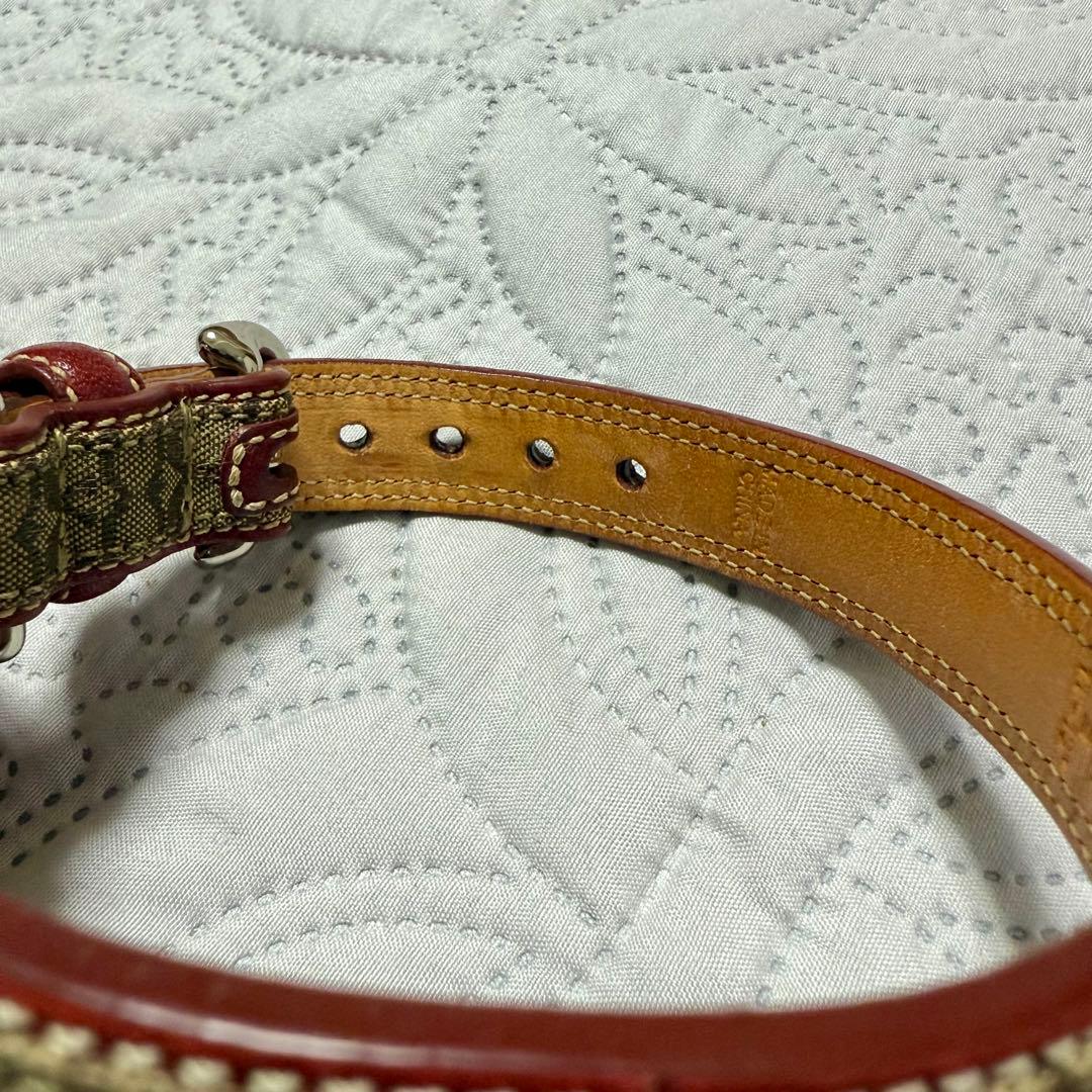 こ*く様 【美品】COACH 犬用首輪 Sサイズ シグネチャー ハート 赤