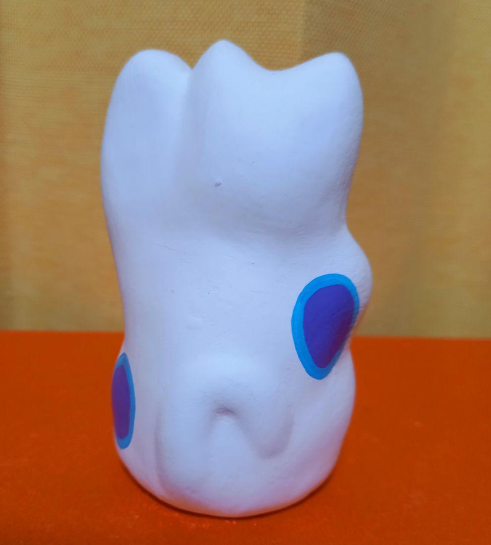 輪葉葉招き猫 5円猫(ご縁猫)