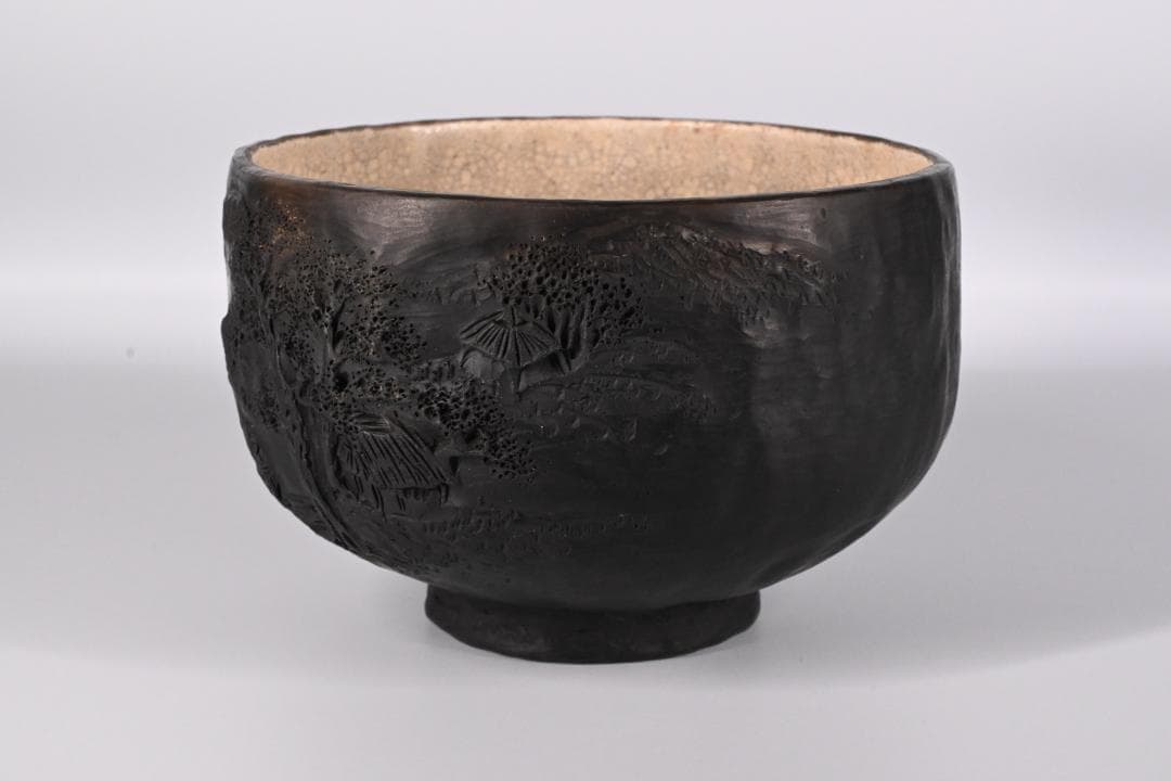 【希少品】中川鷺脚 作 楽茶碗 箱 茶道具 抹茶碗 煎茶道具 伝統工芸 茶碗