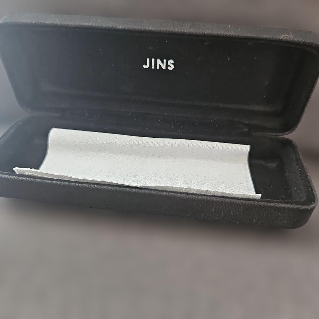 JINS ブラック&レッド メガネ 付属ケース付き