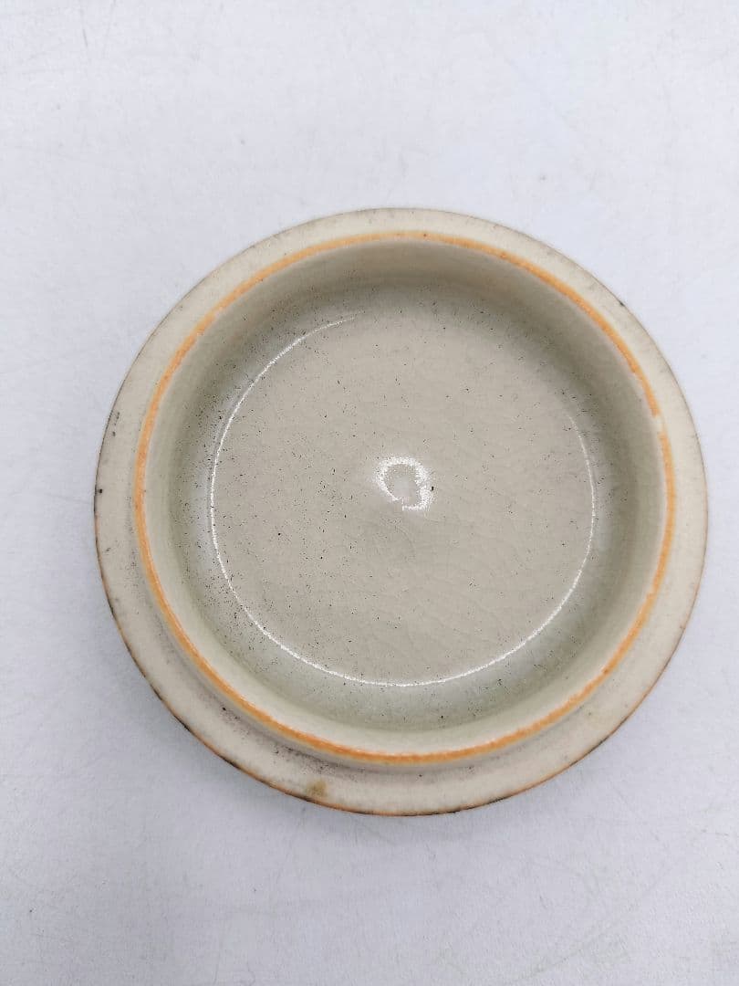 d218 老松香合 染付 加藤唐三郎 木箱 茶道具 古物