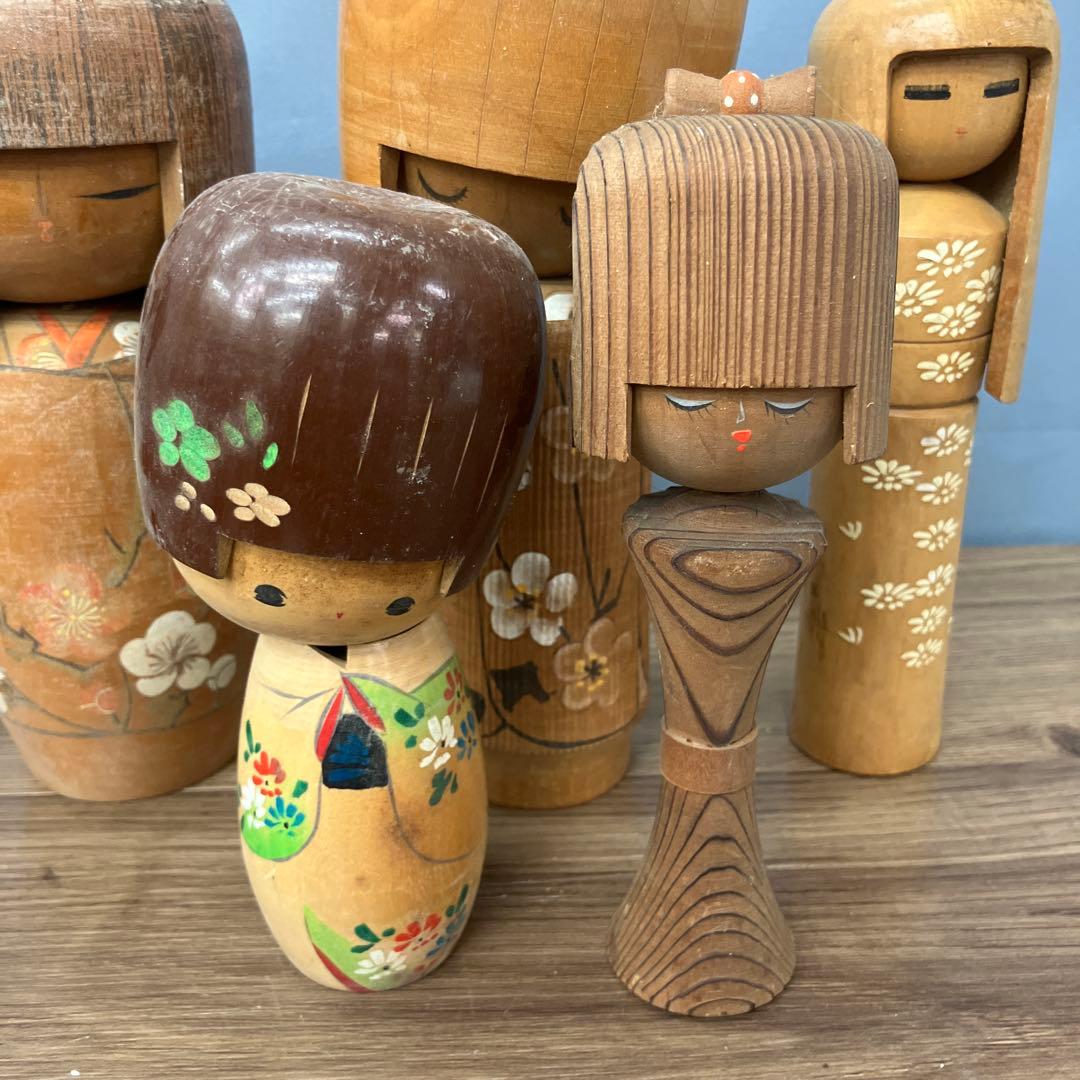D-3 こけし 郷土玩具 伝統こけし 創作こけし 木製人形 9体セット 大量