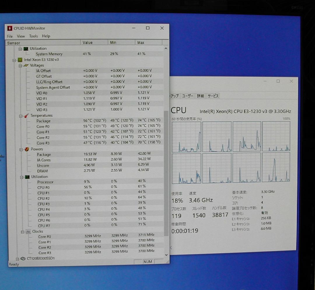 4コア8スレッドXEON付き　MSI　Z87-S01 LGA1150