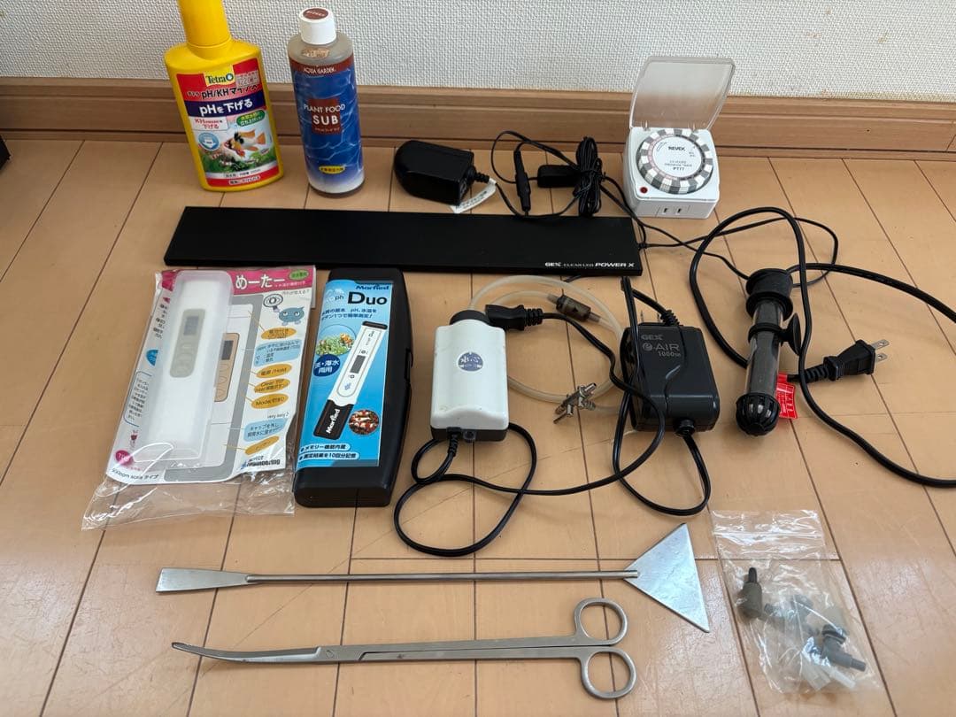 熱帯魚飼育セット(PHメーター　TDSメーター　LEDライト　タイマー　ヒーター