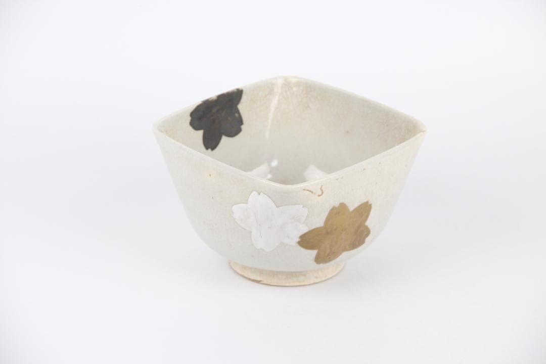 仁清写 永樂造　桜紋 茶碗　鉢 共箱付き 京焼 茶道具 EU1-29