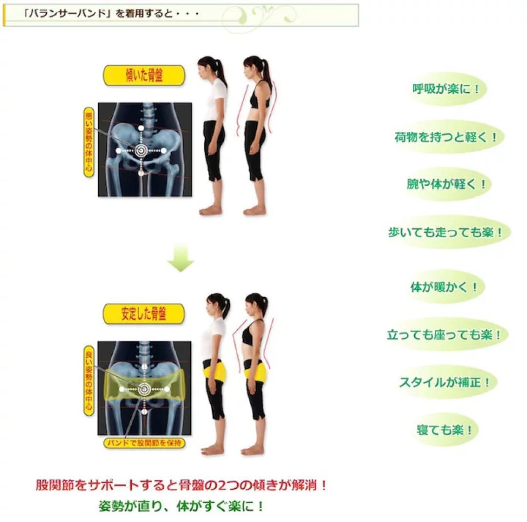 バランサーバンド 骨盤ベルト Lサイズ 90-100 股関節サポーター　男女兼用