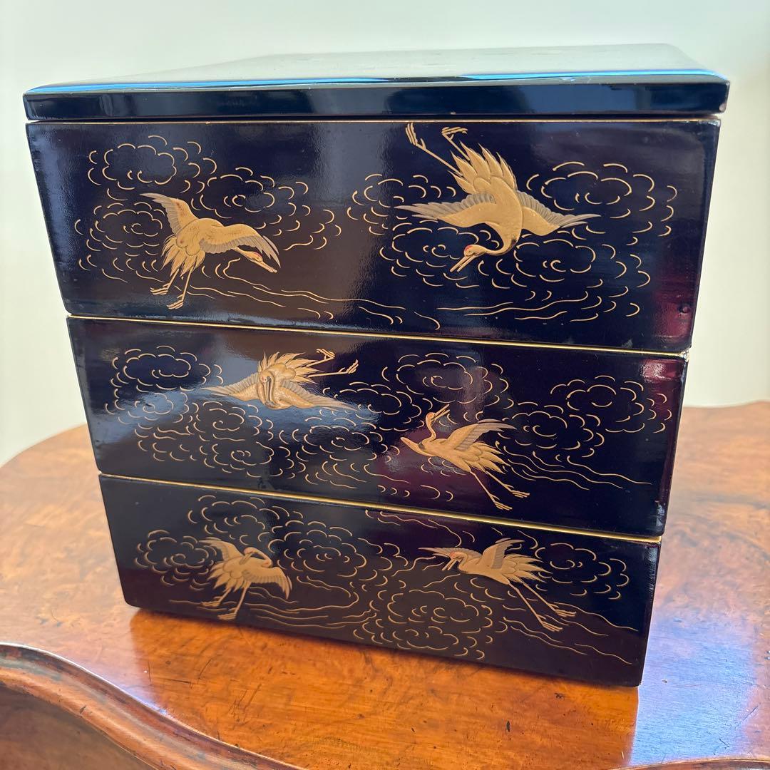 ★重箱★古い　漆塗　蒔絵　金箔　骨董品　アンティーク　お祝い