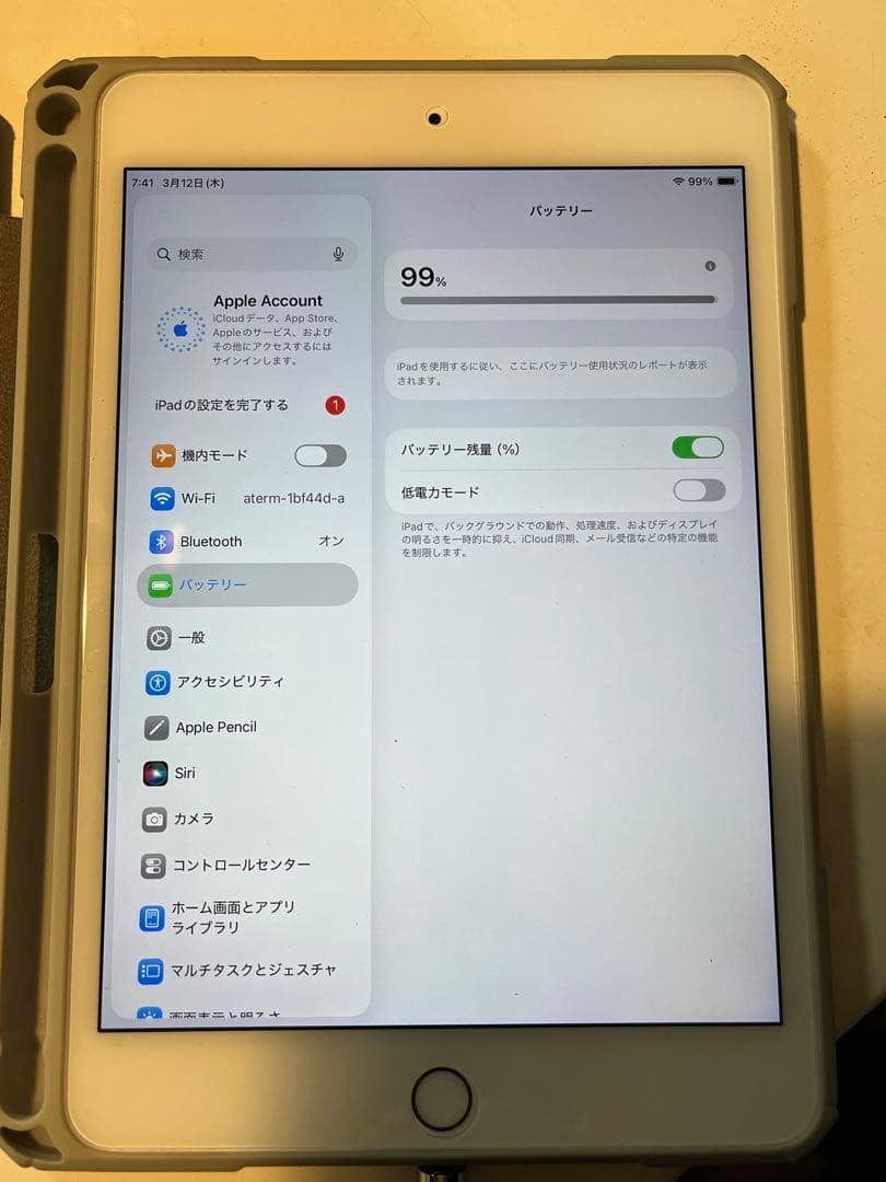 iPad mini 第5世代 保護ケース　apple pencil付き