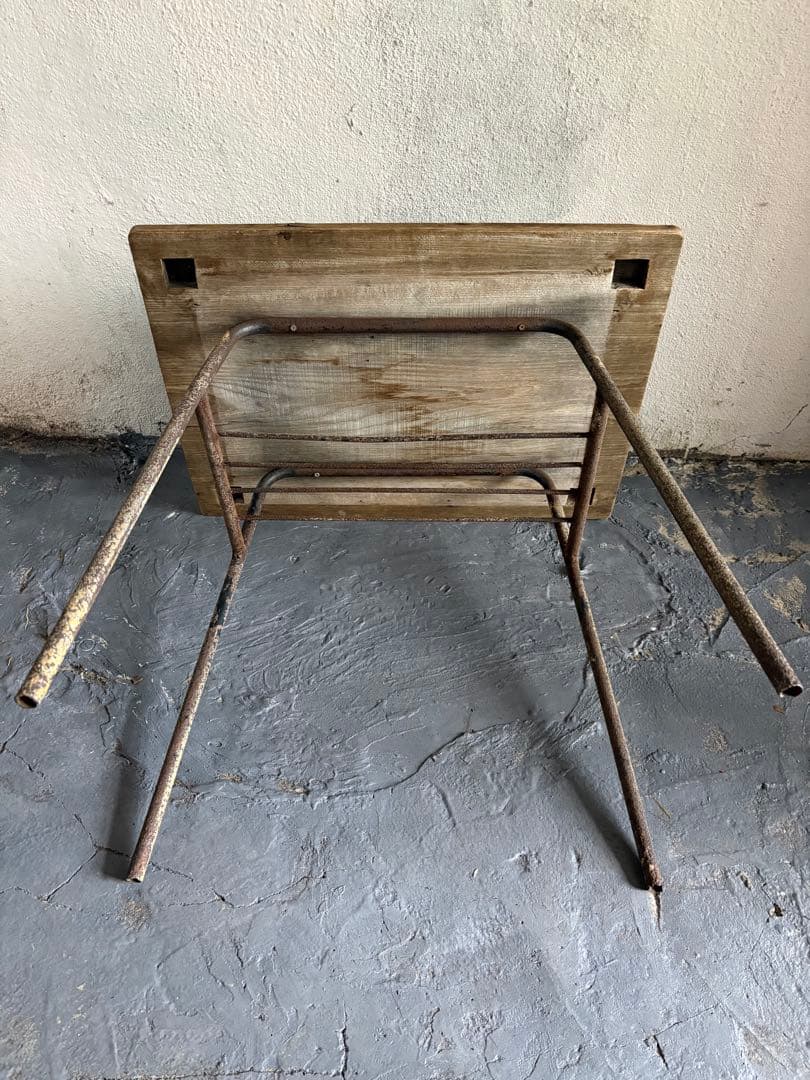 鉄脚　テーブル　机　古家具