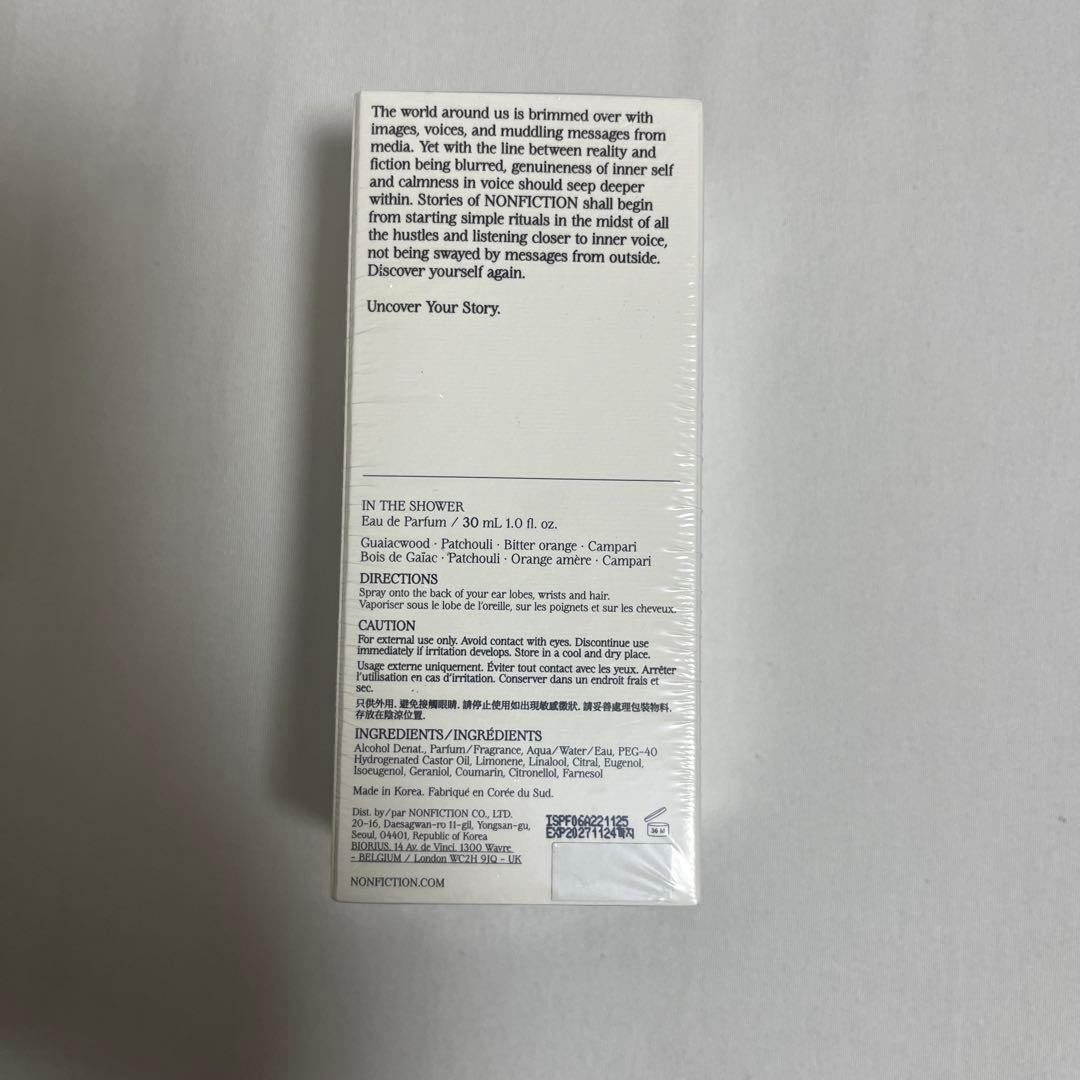 【新品 未開封】NONFICTION インザシャワー オードパルファム 30ml