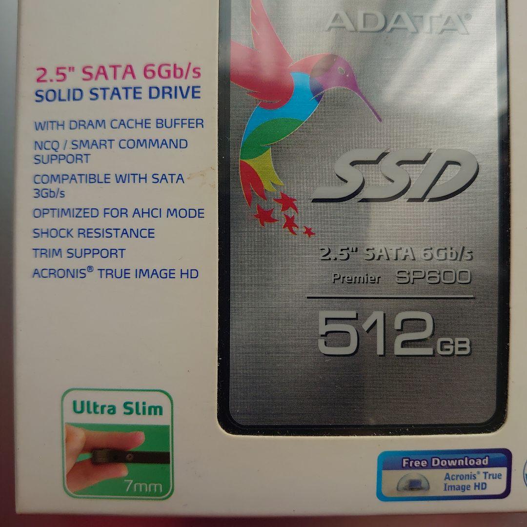 ADATA SP600 512GB SSD 2.5インチ
