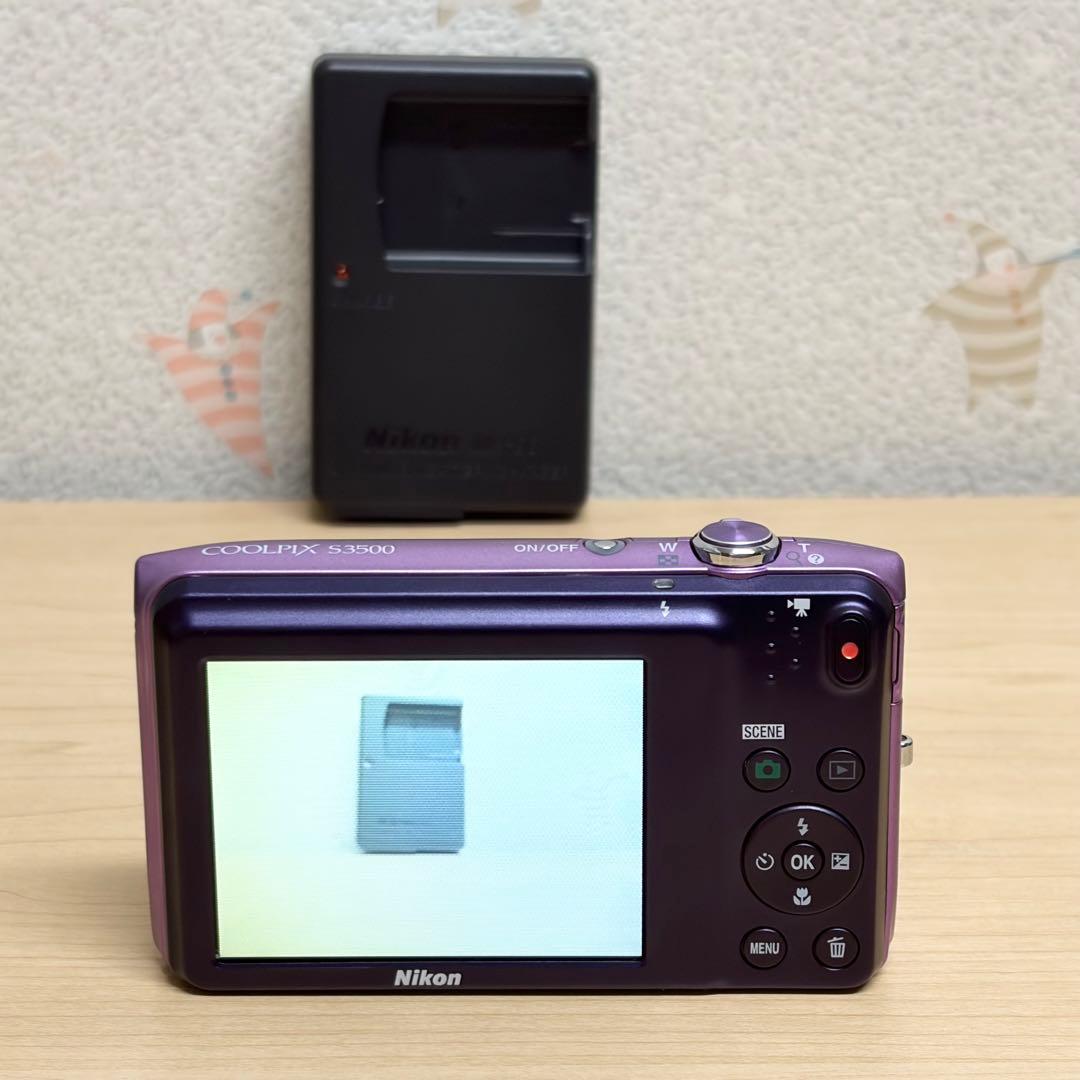 Nikon ニコン クールピクス S3500 デジカメ コンデジ パープル 紫