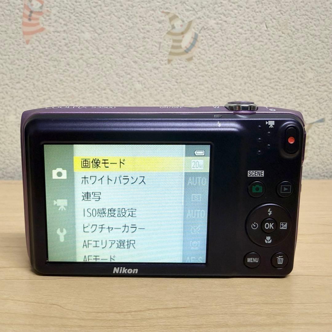 Nikon ニコン クールピクス S3500 デジカメ コンデジ パープル 紫