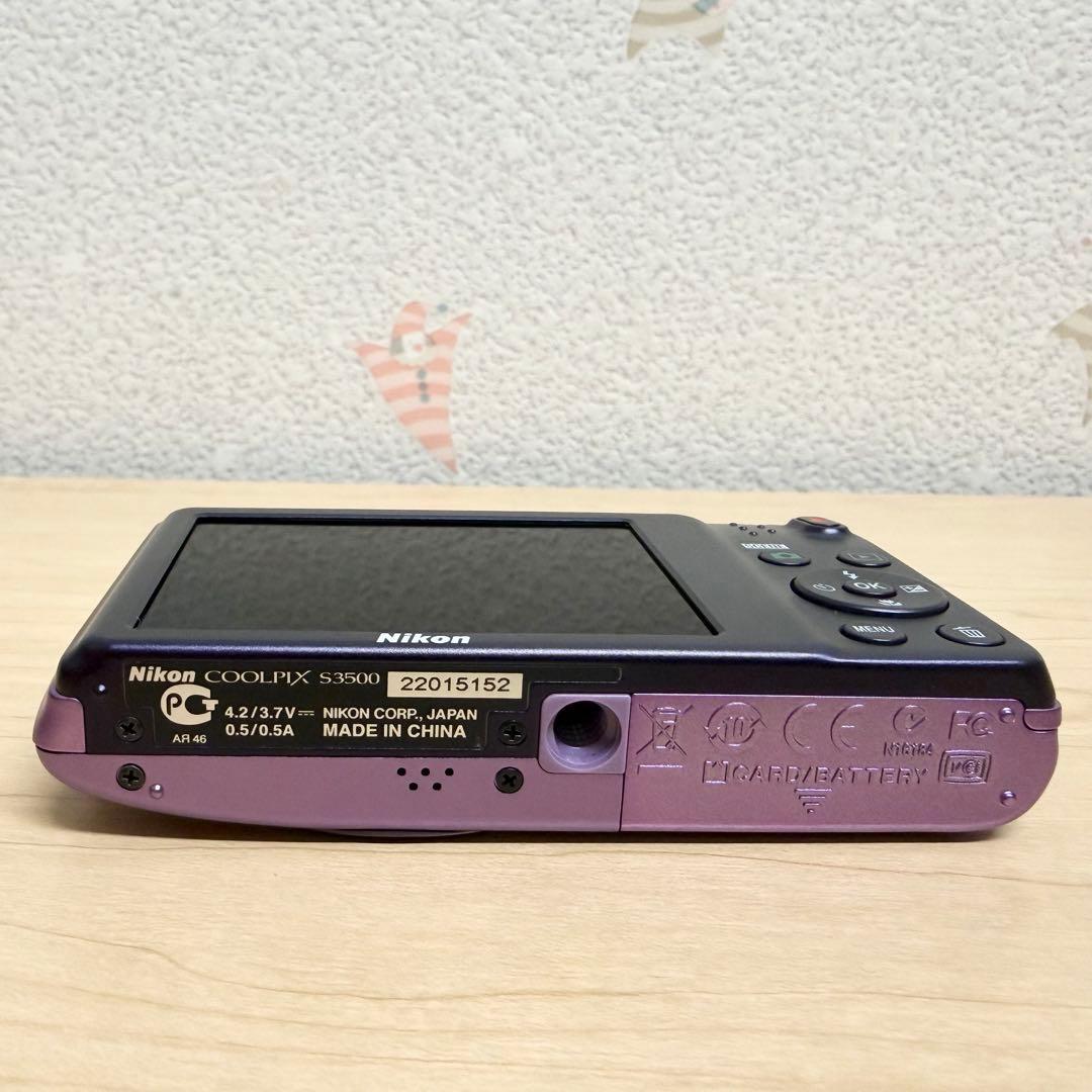 Nikon ニコン クールピクス S3500 デジカメ コンデジ パープル 紫