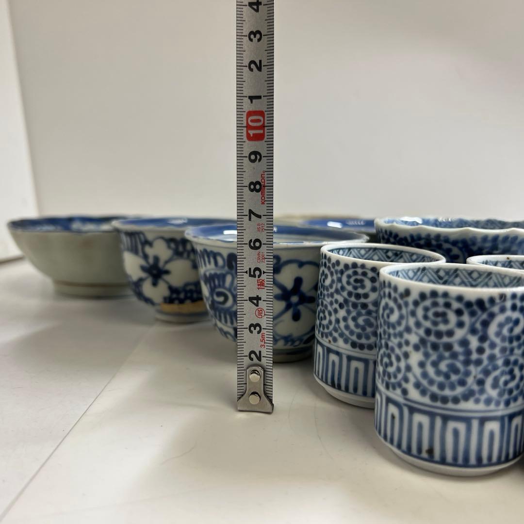 古伊万里　蛸唐草猪口、染付膾皿等　東Y8-0319④