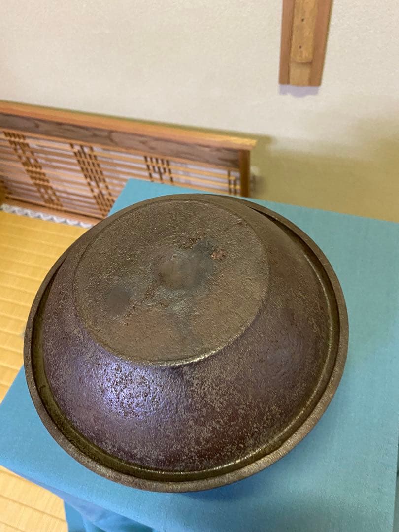 茶道具/真形釜　金森紹栄　共箱