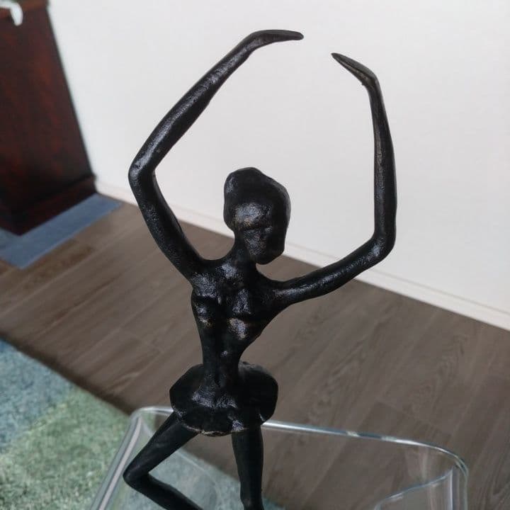 バレリーナの金属製彫刻2体セット⭐︎アクセサリースタンド⭐︎アイアン⭐︎