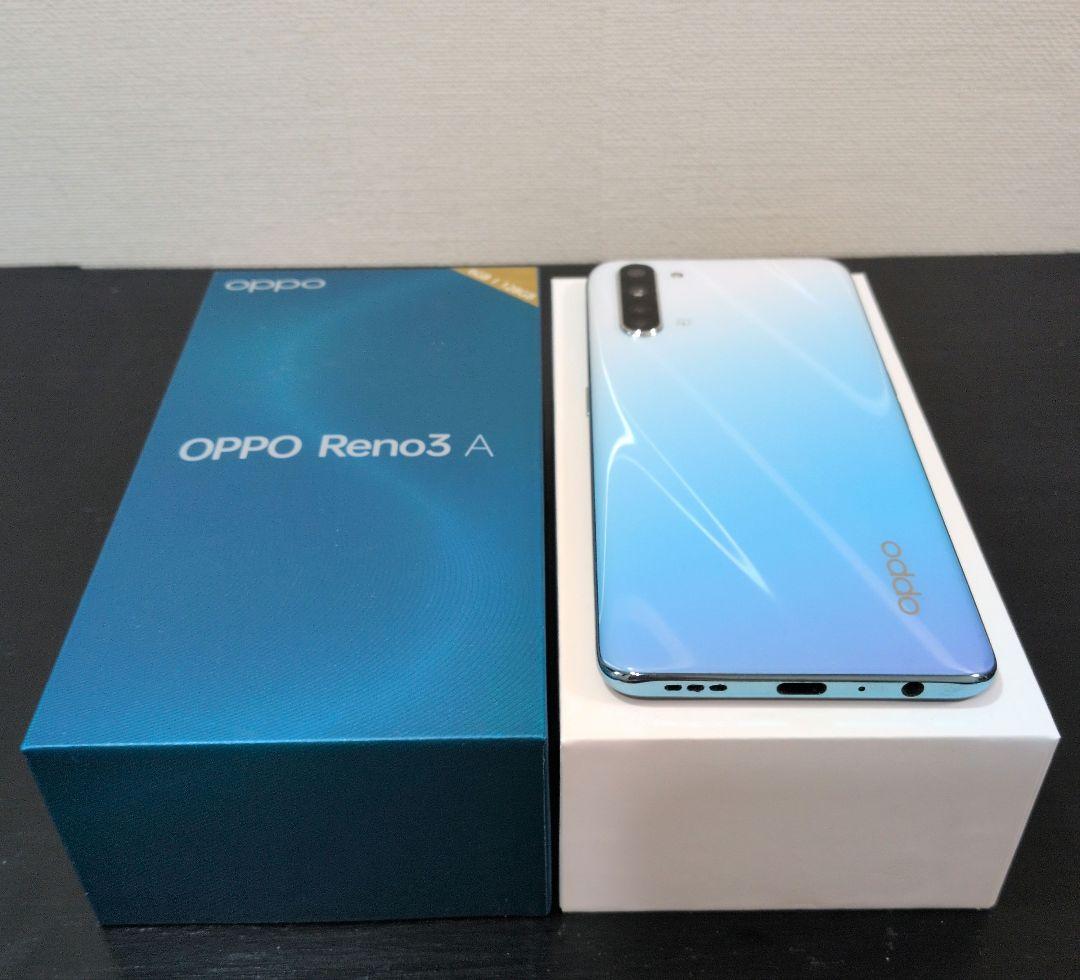 イブ【美品・初期化済】OPPO Reno3 A ホワイト SIMフリー