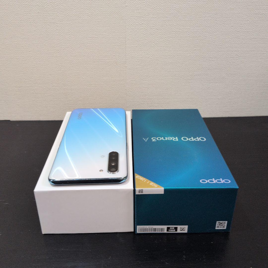 イブ【美品・初期化済】OPPO Reno3 A ホワイト SIMフリー