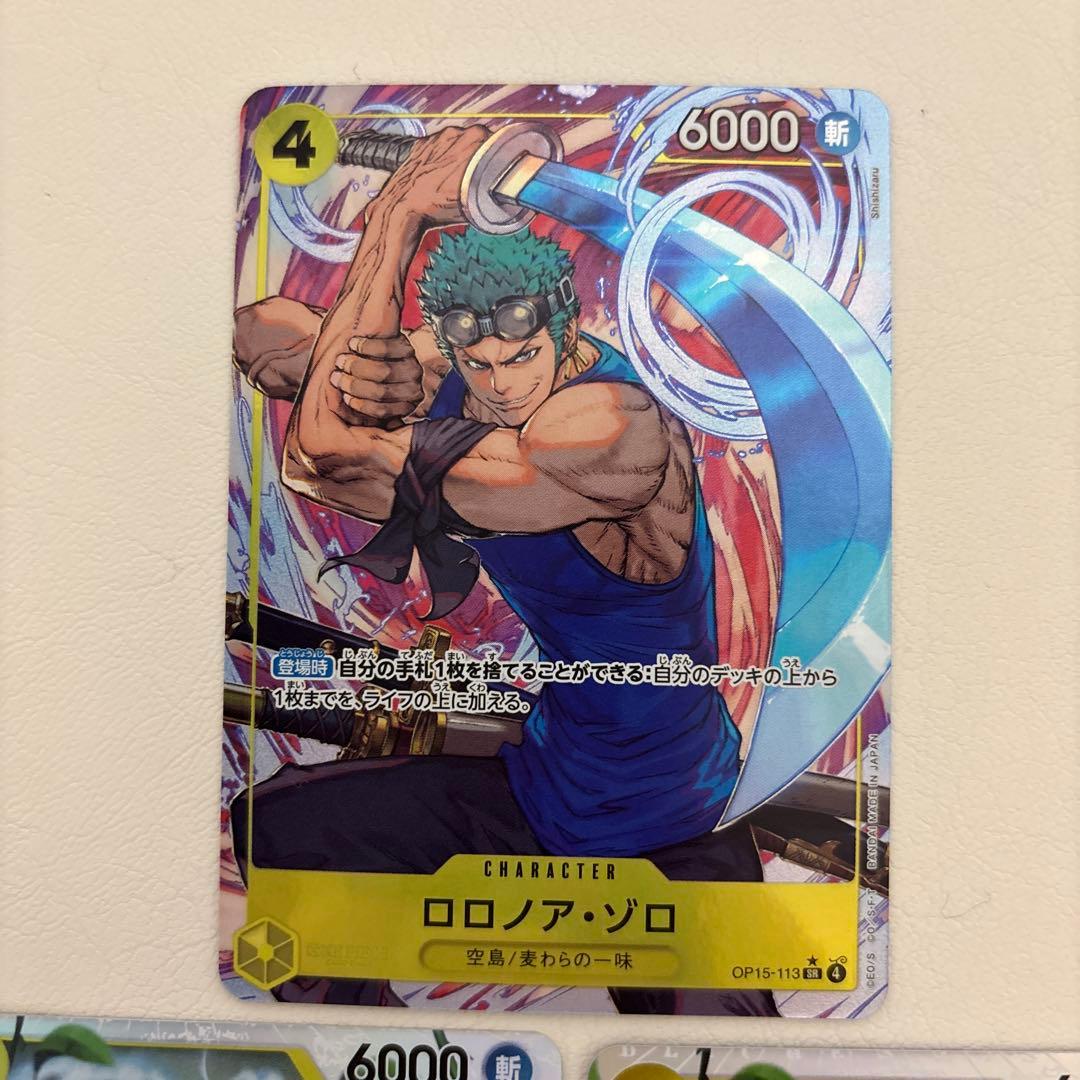 ワンピースカード 神の島の冒険　ロロノア・ゾロ SRパラレル SR ワイパー
