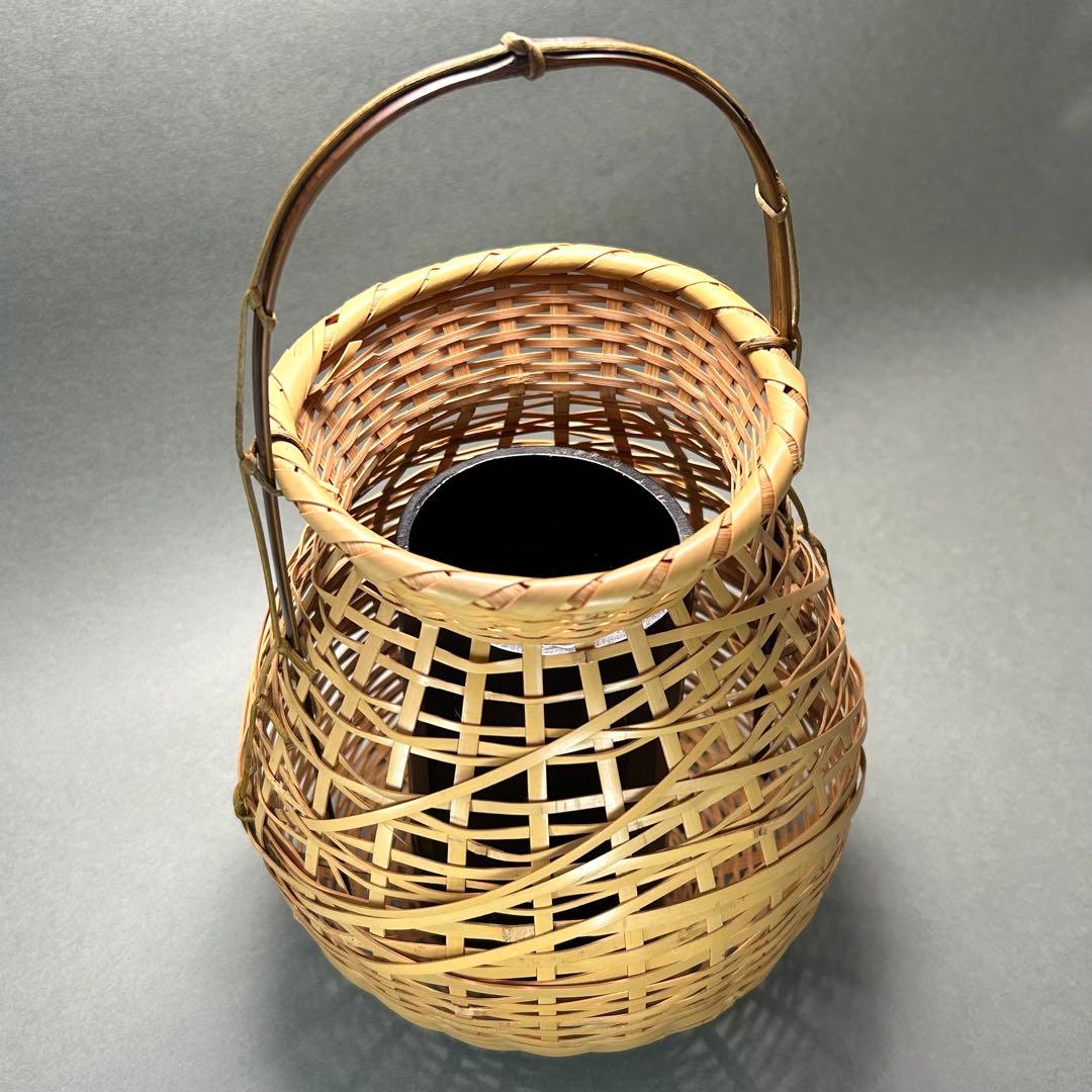 花籠　『那吉野籠　即中斎好写』　竹籠　花入　籠花入　お茶道具　茶道　工芸品