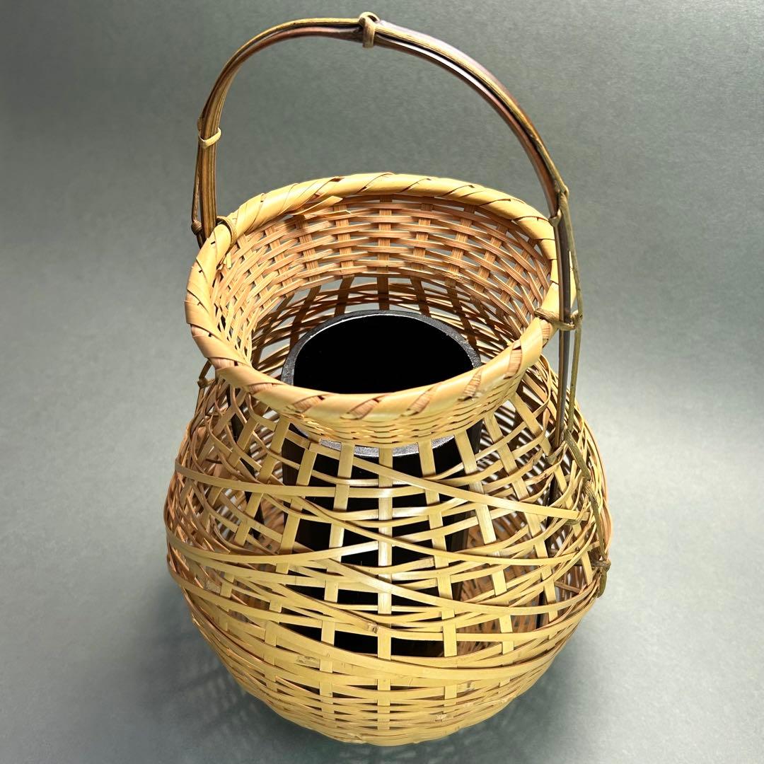 花籠　『那吉野籠　即中斎好写』　竹籠　花入　籠花入　お茶道具　茶道　工芸品