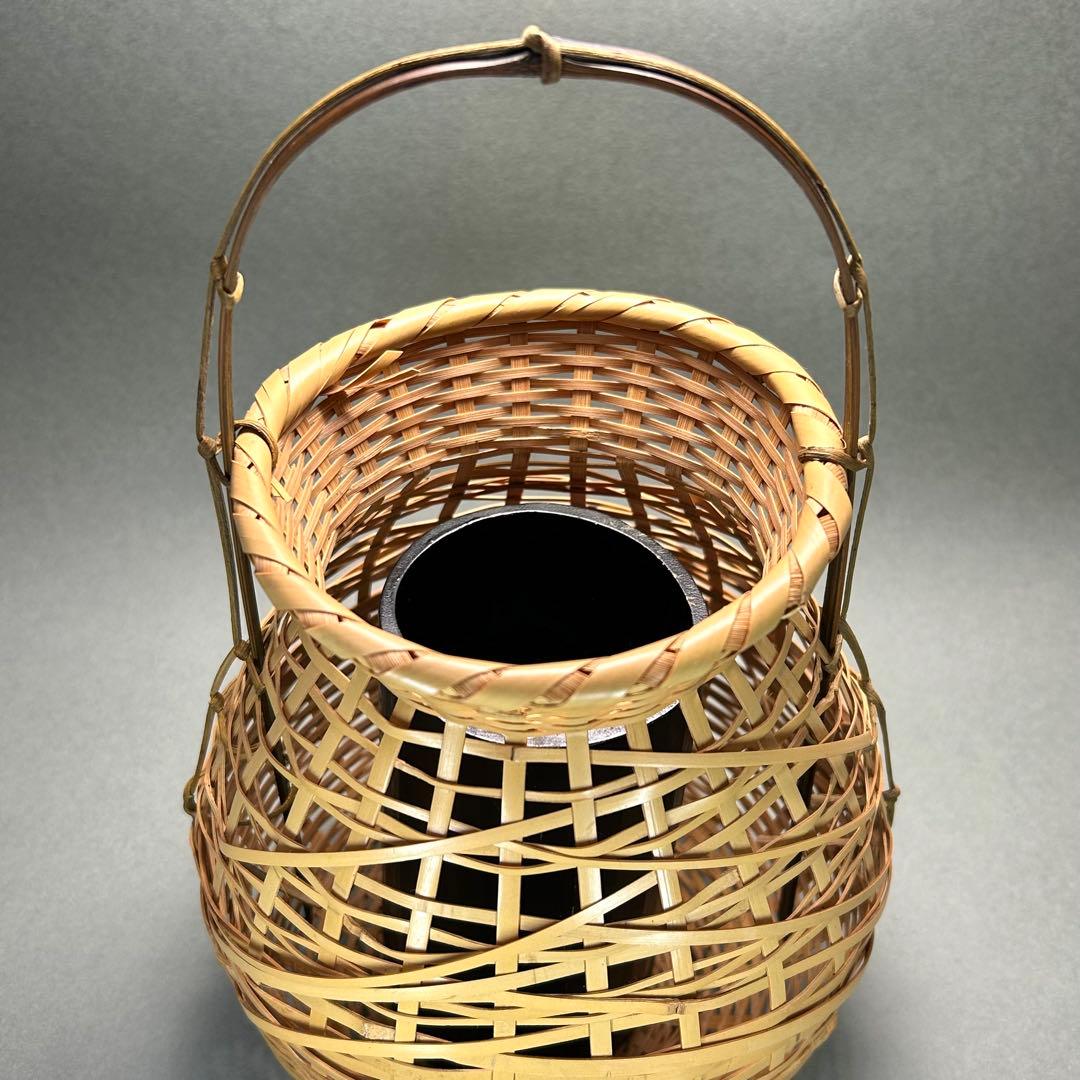 花籠　『那吉野籠　即中斎好写』　竹籠　花入　籠花入　お茶道具　茶道　工芸品