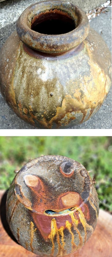 自然釉越前壺