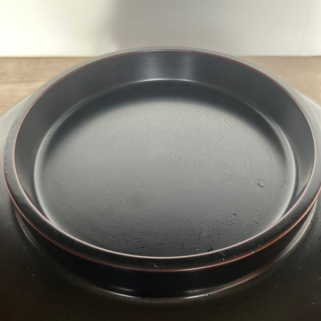 D-5 希少 伝統工芸 流文塗 宮城県産 漆器 鉢大皿 昭和レトロ 銘々皿和食器