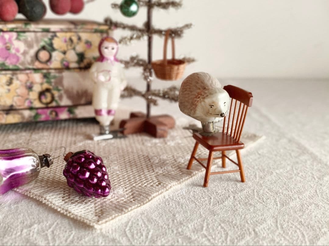 * vintage ornament ❀ キュートな ハリネズミさんオーナメント