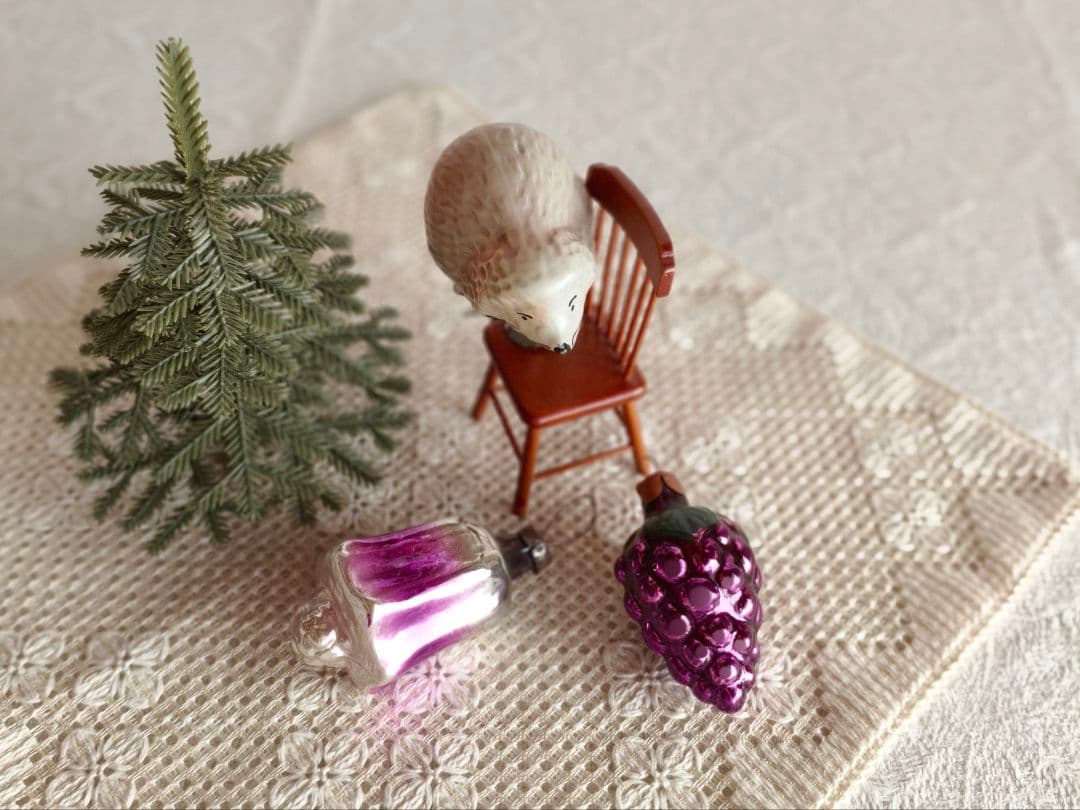 * vintage ornament ❀ キュートな ハリネズミさんオーナメント