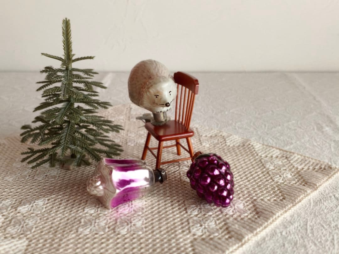 * vintage ornament ❀ キュートな ハリネズミさんオーナメント
