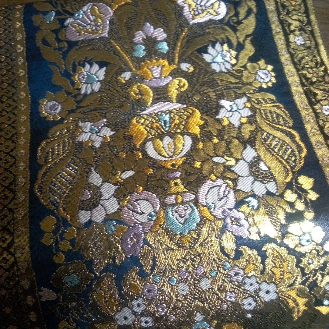 本金箔と東欧花飾更紗文帯(新品)