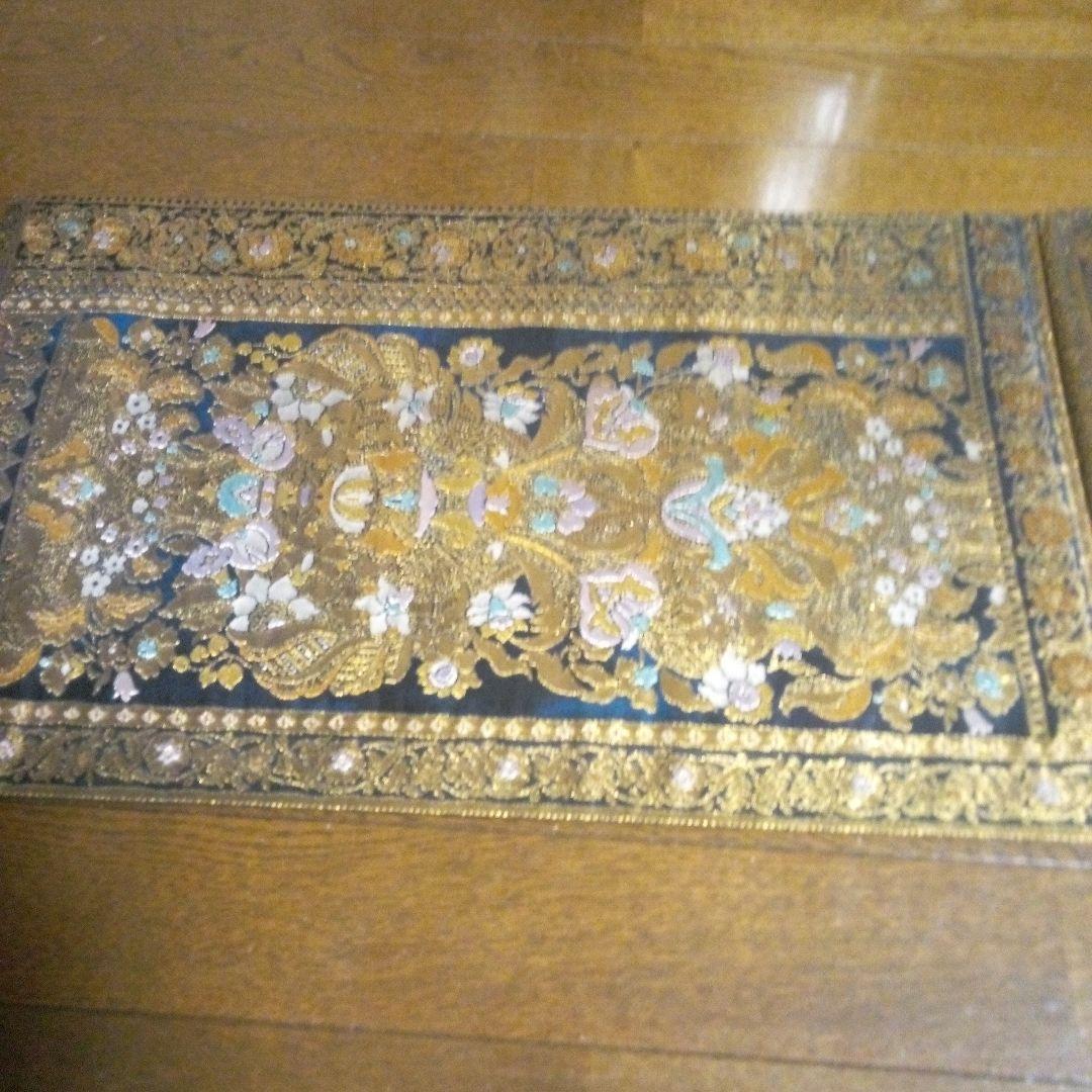 本金箔と東欧花飾更紗文帯(新品)