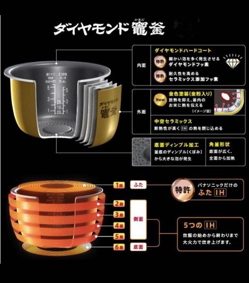 Panasonic IH炊飯器 SR-ST18VC-W 1.8L