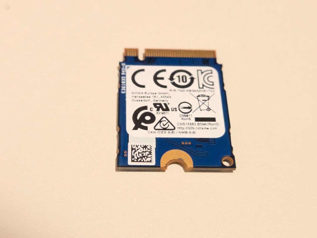 KIOXIA③ M.2 SSD NVMe 512GB◆健康状態87%