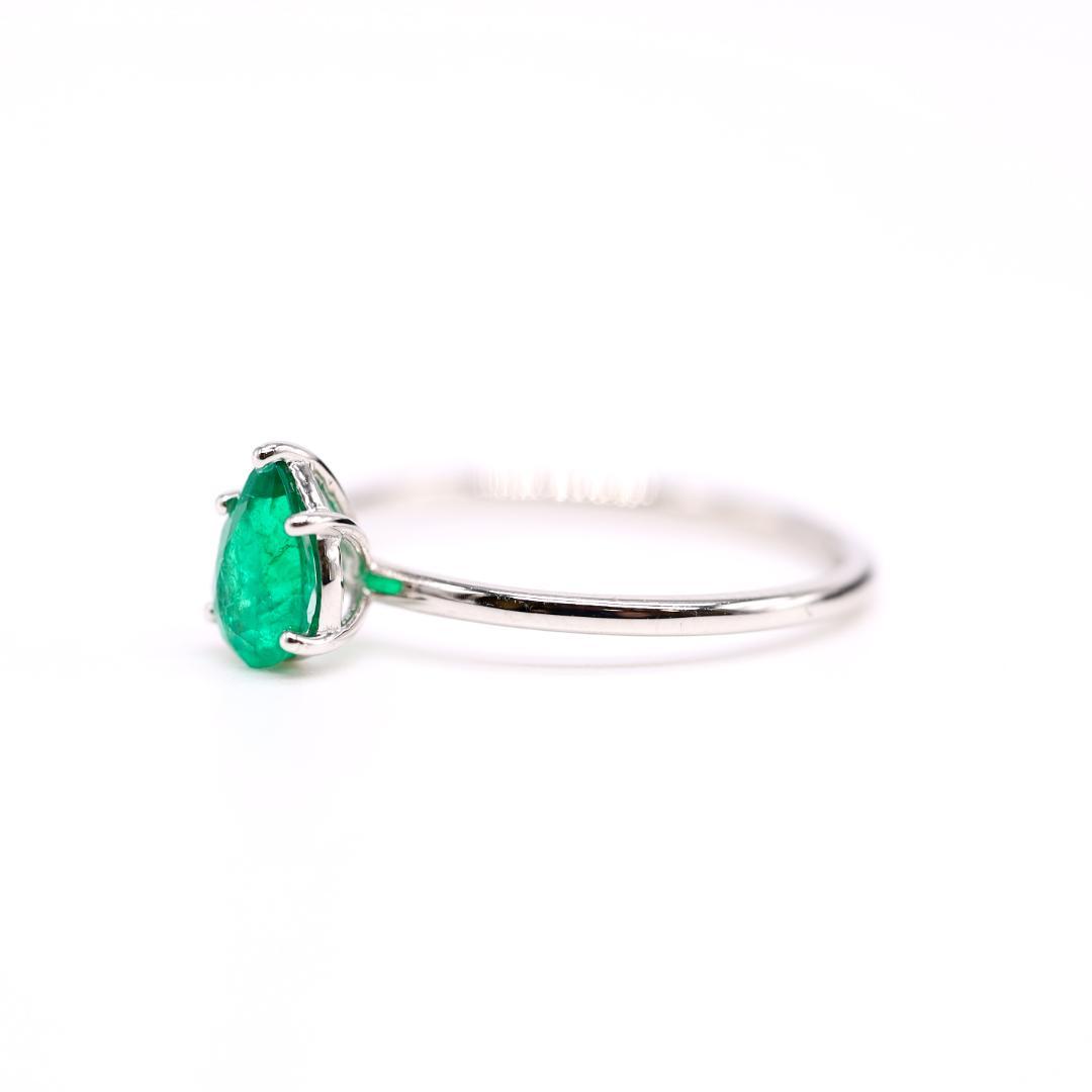 【天然コロンビアのエメラルド】リング 0.49cts ルース 宝石