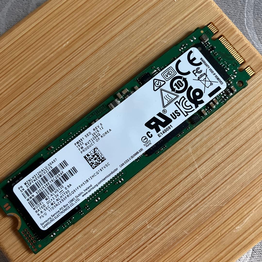 内蔵型SSD Samsung SATA 512GB SSD M.2 2280 PM881