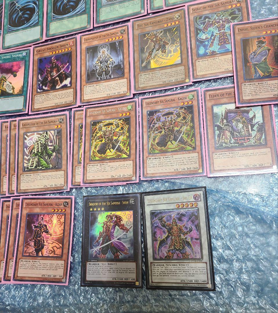 遊戯王　六武衆　デッキ　英語　レリーフ　スリーブ付き 高レアリティ