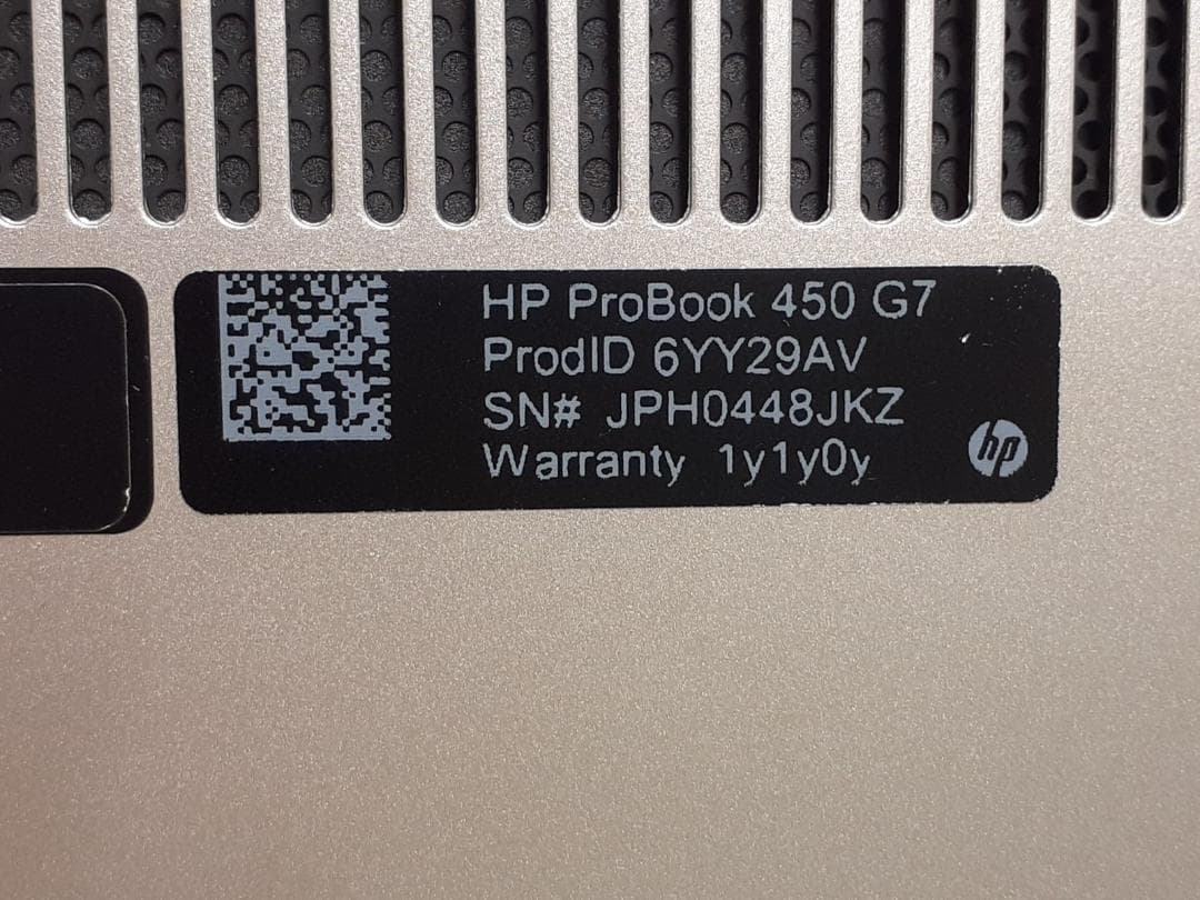 80L0330-05【ジャンク】HP ProBook 450 G7 液