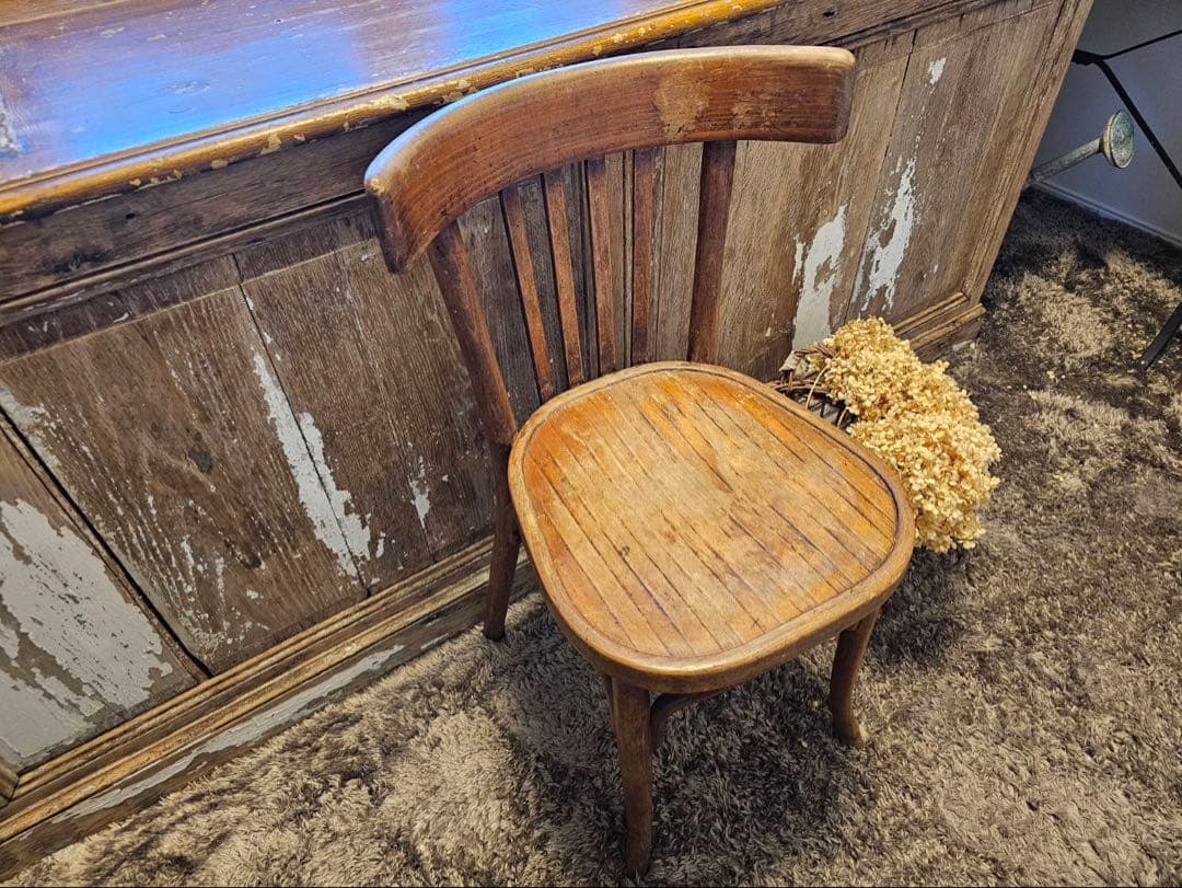 フランス　アンティーク　カフェチェアＢ　送料込み
