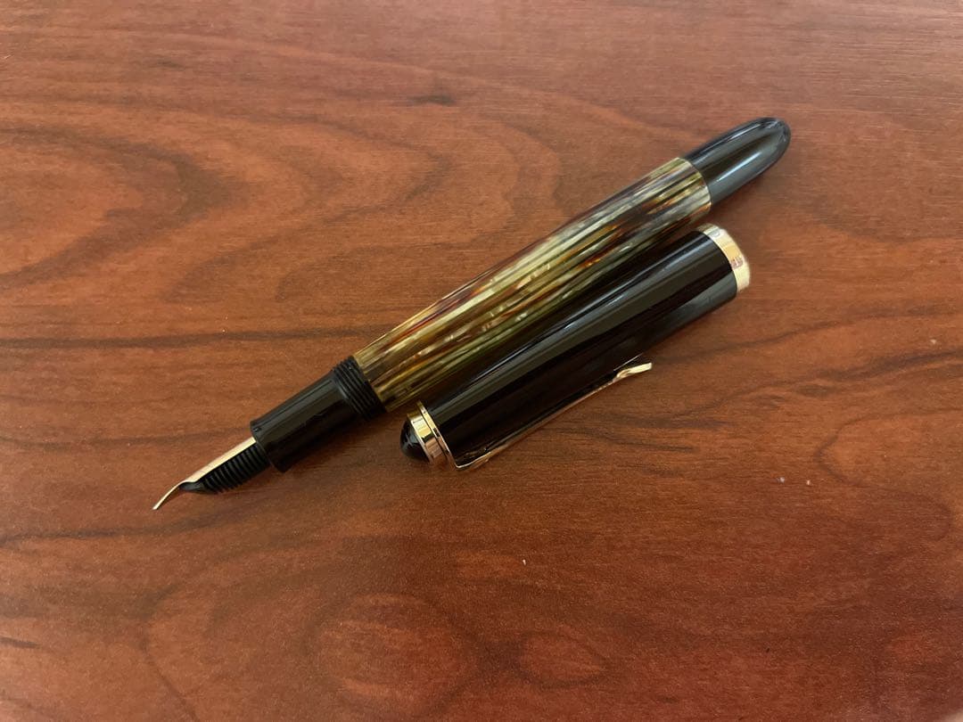 Pelikan 400NN Original M 茶縞 14K 585