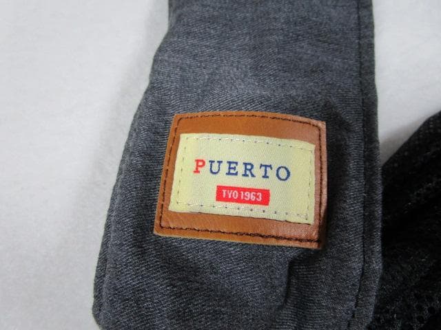 PUERTO プエルト　キャリーバッグ　ペット用スリング　チャコール　美品中古