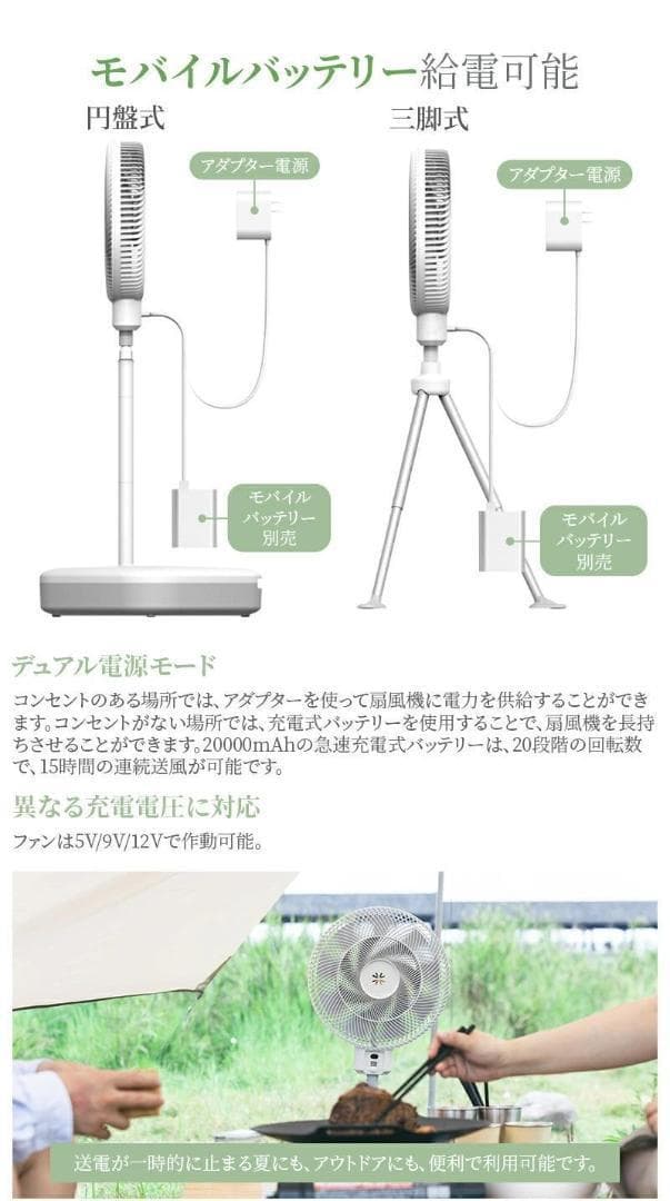 新品  ハイリビング扇風機 超薄型で完全収納  三脚式