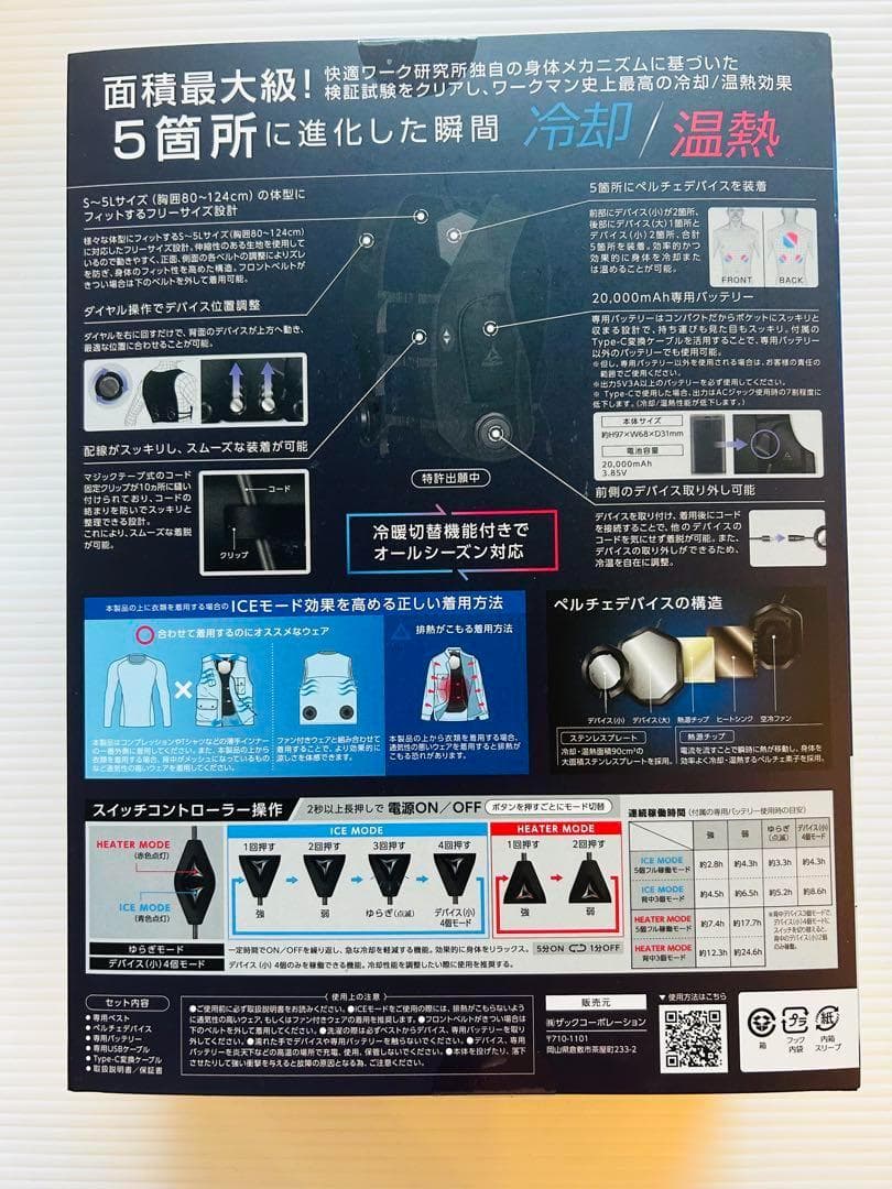 【24時間以内発送】ワークマン　ペルチェベスト　Pro２　2025年モデル