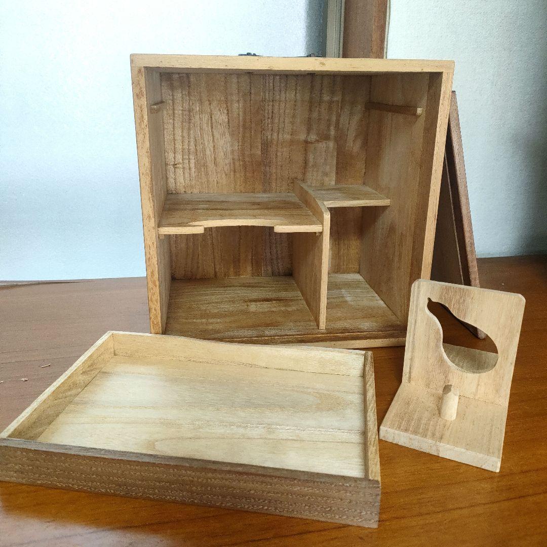 茶道具入れ　お点前セット　色紙箱　茶碗　建水　棗　茶筅　茶杓　懐紙【T-9】