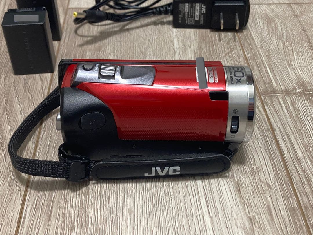 JVC GZ-E700 バッテリー2個付属 フルHD ビデオカメラ 本体 レッド