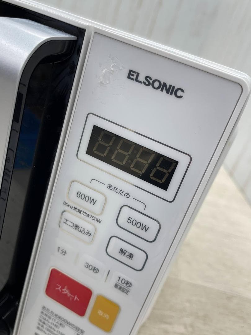 ELSONIC フラットタイプ　電子レンジ　ECG−FMW603 24年製