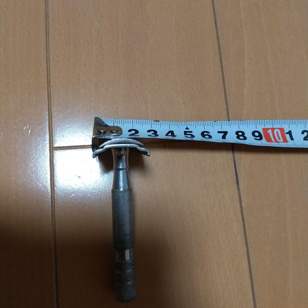昔のカミソリホルダー、金属、昭和レトロ