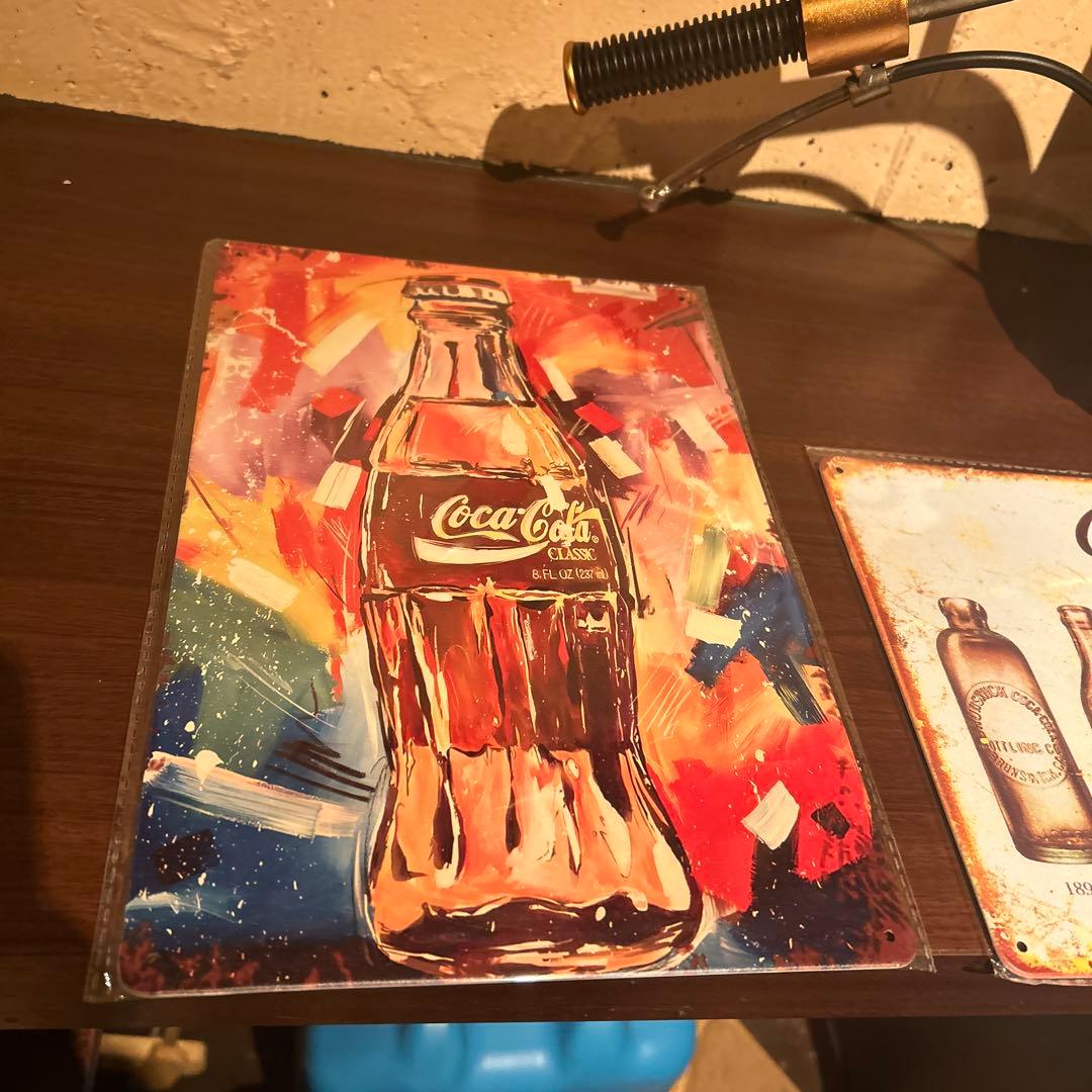 ブリキ　アンティーク　コカコーラ　インテリア　ガレージ　ハーレー　bar 看板